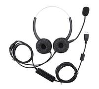 Cuffie USB per call center con microfono Cancellazione del rumore Comode da indossare Rotazione a 330° Funzione silenziosa Cavo super lungo per computer Telefono Desktop Box
