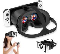 Cuffie VR migliorate per Nintendo Switch e Switch modello OLED, Switch Occhiali VR con lenti HD regolabili e fascia comoda, Labo VR Kit occhiali 3D per accessori switch (bianco e nero)