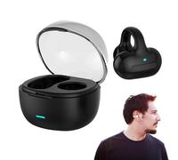 Cuffie wireless a clip, per allenamento a conduzione ossea, 120 ore in standby, con custodia di ricarica, cuffie wireless IPX5, impermeabili, con clip per l'orecchio 5.3, cuffie per corsa