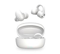 Cuffie wireless a conduzione ossea, Open-Ear Bluetooth 5.3, autonomia di riproduzione di 30 ore e impermeabilità IPX5, comode da fissare all'orecchio per corsa, ciclismo e lavoro in ufficio (Bianco)
