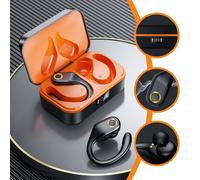 Cuffie wireless a conduzione scheletrica con clip auricolare Txmfgh e Bluetooth 5.3, comode per sport, corsa, ciclismo, guida e per la consapevolezza