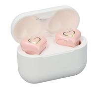 Cuffie Wireless a Forma di Cuore, Bluetooth 5.3, Custodia di Ricarica LED | Auricolari con custodia di ricarica wireless, luci LED gradienti 6 colori, microfono integrato, resistenti a sudore e