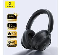 Cuffie Wireless Baseus Bass BH1 NC Lite ANC con Cancellazione del 95% del Rumore, Bluetooth 6.0, 80 Ore di Autonomia, Cuffie Over-Ear