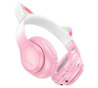 Cuffie Wireless Batteria 400mAh 10h BT5.3 TF AUX Hoco W42 Cat Ears Pink