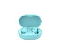 Cuffie wireless Bluetooth 5.0, scatola di ricarica portatile, colore macaron, auricolari wireless ad alta voce (blu, taglia unica)