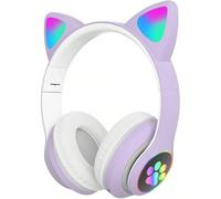 Cuffie wireless Bluetooth, cuffie Bluetooth over-ear con microfono, cuffie a forma di orecchie di gatto per donna Cuffie con orecchie di gatto: queste bellissime cuffie Bluetooth con graziose orecchie