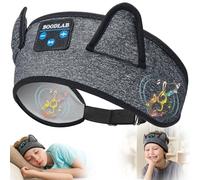 Cuffie wireless Bluetooth per bambini con volume sicuro, jack da 3,5 mm, fascia regolabile per dormire, per scuola/aereo/viaggio/tablet/Kindle, con borsa da viaggio, per ragazzi e ragazze