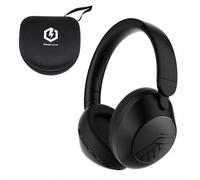 Cuffie wireless Bluetooth PowerLocus Orion nere con custodia MikroAUX, 70 ore di