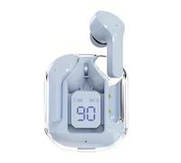 Cuffie wireless Bluetooth, quattro microfoni con cancellazione del rumore ENC, audio HiFi, cuffie sportive in-ear senza fili, display LED mostra la batteria, durata di ricarica 20 ore (blu)