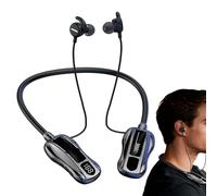 Cuffie wireless con archetto da collo, auricolari ad alta fedeltà per ascoltare musica, design wireless con archetto per karaoke, studio, pendolarismo, uomini, donne, adolescenti, adulti, suono chiaro