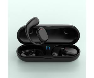 Cuffie wireless con gancio per l'orecchio, auricolari Bluetooth a conduzione non funzionano nell'orecchio ma non si possono perdere, auricolari