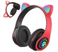Cuffie wireless con orecchie di gatto a LED
