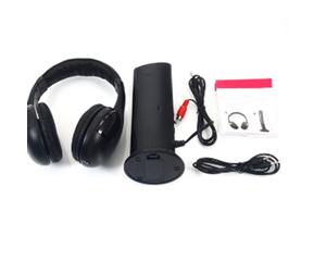 Cuffie wireless con radio FM con ricerca automatica o manuale, nuove cuffie RF 5 in 1 con microfono per PC e TV, funzione monitor wireless, archetto
