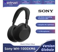 Cuffie wireless HD con cancellazione del rumore originali Sony WH-1000XM6 Processore con cancellazione del rumore QN3 12 microfoni 30 ore di durata della batteria
