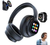 Cuffie wireless HY-X1 Pro, cuffie wireless con traduzione Ai con schermo magnetico staccabile, traduttore in tempo reale 169 lingue, Bluetooth 6.0, foto, torcia, sveglia, registrazione vocale (1 pezzo