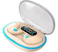 Cuffie Wireless Invisibili per Dormire, Auricolari Wireless Impermeabili Ipx5 con Custodia di Ricarica, Cuffie Bluetooth 5.3, Controllo Touch, Cuffie Nascoste - Doppia Cancellaz, Skin-Coloured