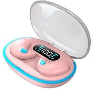 Cuffie Wireless Invisibili per Dormire, Auricolari Wireless Impermeabili Ipx5 con Custodia di Ricarica, Cuffie Bluetooth 5.3, Controllo Touch, Cuffie Nascoste - Doppia Cancellaz, Pink