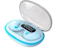 Cuffie Wireless Invisibili per Dormire, Auricolari Wireless Impermeabili Ipx5 con Custodia di Ricarica, Cuffie Bluetooth 5.3, Controllo Touch, Cuffie Nascoste - Doppia Cancellaz, White