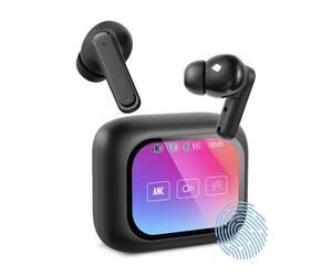 Cuffie wireless Ksix Vision con ANC e schermo TFT da 2,01" in custodia nera