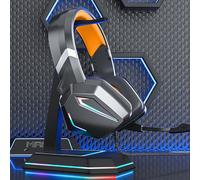 Cuffie wireless leggere Quinlirra con cancellazione del rumore, microfono, archetto regolabile, compatibili con giochi e musica, regalo per la festa