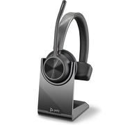 Cuffie wireless monofoniche Poly Voyager 4310 UC con base di ricarica nera