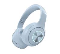 Cuffie wireless over-ear Bluetooth 5.4 con archetto morbido pieghevole, bassa latenza, batteria a lunga durata, suono surround per sport e giochi.