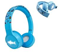 Cuffie wireless per bambini, leggere, pieghevoli, anti-groviglio, jack da 3,5 mm, limitazione del volume 85/94 dB, over-ear con microfono, per scuola/bambini/ragazzi/ragazze/iPad/tablet/Kindle