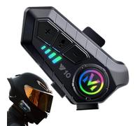 Cuffie wireless per casco da moto, impermeabili, con cancellazione del rumore, dispositivo audio intelligente, comunicazione a mani libere, design compatto e leggero, per moto da turismo, equitazione
