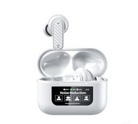 Cuffie wireless per traduzione, 144 lingue con schermo a colori, interpretazione simultanea in tempo reale, tecnologia di conduzione per audio chiaro, viaggi e uso aziendale (bianco)