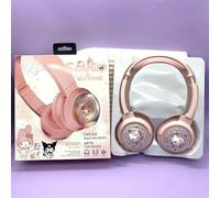 Cuffie wireless Sanrio TB, auricolari stereo con tema anime e cartoni animati di Hello Kitty, auricolari con microfono, alla moda, perfetti per i