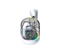 Cuffie wireless trasparenti - RNCYN - TM70 - Luce LED digitale - Cuffie stereo TWS - Bianche
