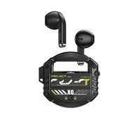 Cuffie XO Bluetooth 5.3 - Fino a 4 ore di musica - Batteria per cuffie da 30 mAh - Batteria con scatola di ricarica da 300 mAh - Colore nero