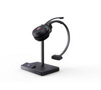 Yealink WH62 - Cuffie wireless DECT mono plug & play con tecnologia Yealink Acoustic Shield e 2 porte micro USB 2.0 (ottimizzate per Microsoft Team), colore: nero/argento