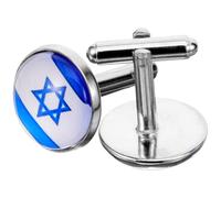 Cufflink Bandiera Israele Uomo in Lega di Zinco, 1 Paio