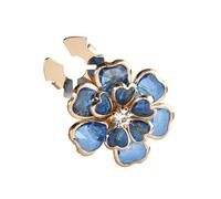 Cufflink Buttons - Floral Rhinestone Ornament, Vintage Bronze Design, Fashion Accessory Item, DIY Sewing Addition | Shirt Use, Dress Styling, Blouse Enhancement, Business Attire, Formal Event