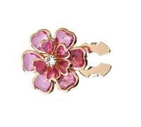 Cufflink Buttons - Floral Rhinestone Ornament, Vintage Bronze Design, Fashion Accessory Item, DIY Sewing Addition | Shirt Use, Dress Styling, Blouse Enhancement, Business Attire, Formal Event