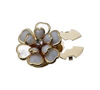 Cufflink Buttons - Floral Rhinestone Ornament, Vintage Bronze Design, Fashion Accessory Item, DIY Sewing Addition | Shirt Use, Dress Styling, Blouse Enhancement, Business Attire, Formal Event