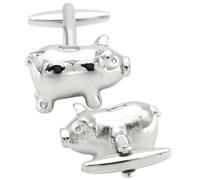 Cufflink da Uomo a Forma di Maiale in Rame, 1 Paio