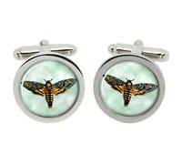 Cufflinks A Forma Di Falena Della Morte In Scatola Di Cromo