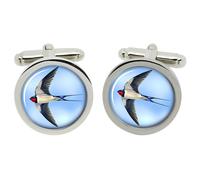 Cufflinks A Forma Di Rondine In Scatola Di Cromo