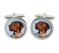 Cufflinks Braque Français In Scatola Di Cromo
