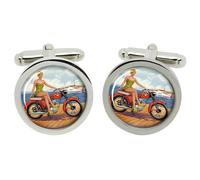 Cufflinks BSA C15 Per Moto In Scatola Di Cromo