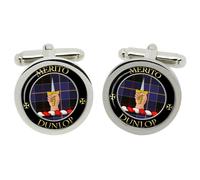 Cufflinks Clan Scozzese Dunlop In Scatola Di Cromo