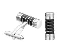 Cufflinks da Camicia da Uomo a Forma di Manubrio Neri in Rame | Stile Creativo e Semplice, Adatti a Matrimoni e Occasioni Speciali, Colore Nero