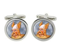 Cufflinks Da Guerriero Sassone In Scatola Di Cromo