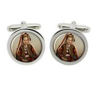 Cufflinks Da Ragazza Di Betlemme In Scatola Di Cromo