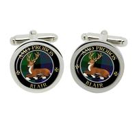 Cufflinks Del Clan Scozzese Blair In Scatola Di Cromo