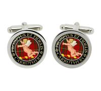 Cufflinks Del Clan Scozzese Carruthers In Scatola Di Cromo