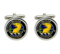 Cufflinks Del Clan Scozzese Haldane In Scatola Di Cromo