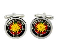 Cufflinks Del Clan Scozzese Kerr In Scatola Di Cromo
